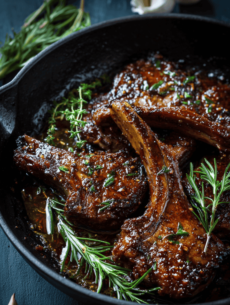 Honey Garlic Glazed Lamb Chops