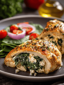Spinach and Feta Stuffed Chicken Breast